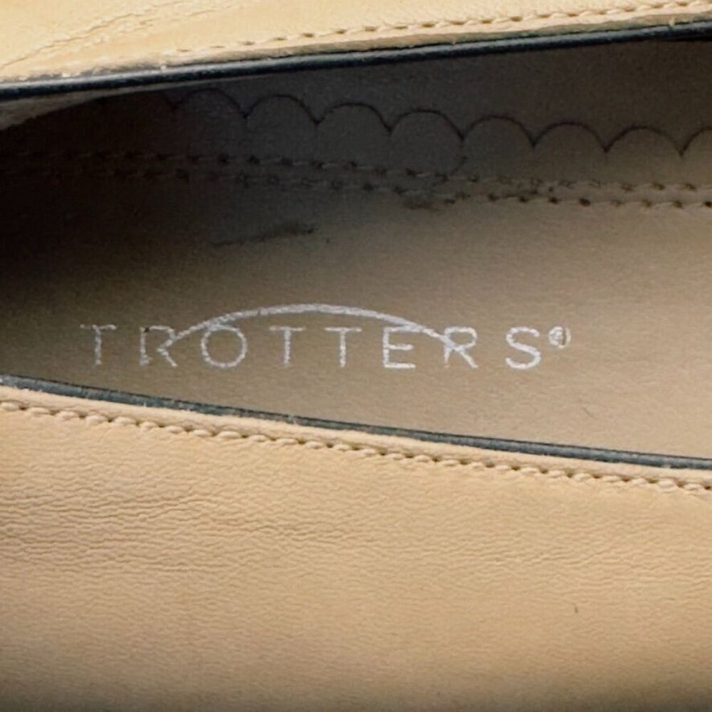 TROTTERS Women’s Shoes Tan Leather Dress Flats Size 8M - Picture 10 of 16